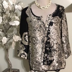 Alberto Makali Silk High Low Blouse